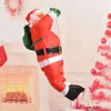 Juldekorationer 60 cm klättringslege Stege Santa Claus Hanging Doll Tree Ornament Outdoor Pendant 231109
