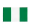 Nigeria Natinal Flag Retail Direct Factory hela 3x5fts 90x150cm polyesterbanner inomhus utomhusanvändning canvas huvud med metall 7293480