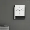 Väggklockor batteridriven fyrkantig klocka modern design lyx tyst vardagsrum minimalistisk orologio da parete hem ad50wc