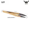 Freeshipping Ceramic Tweezers Insulation Heat Resistant Hardened Stainless Steel Pointed Tip Forceps DIY Hand Tools Dxwen