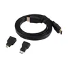 Freeshipping 1080p H-D-MI-kabel H-D-MI till minimicroadapterpaketuppsättning för HDTV Android Tablet PC TV Laptop Universal Black FCQNF