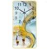 Horloges murales Creative Muet Design moderne Grande horloge Silencieux Cristal Porcelaine Canapé Fond Décoration Mode Décor À La Maison