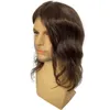 Perucas infantis masculinas 12 polegadas peruca para homem pele ultra fina pu peruca masculina marrom escuro virgem cabelo humano sistema de substituição peças para homens mulheres 231109