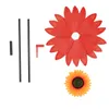 Trädgårdsdekorationer färg solros vindkvarn roterande vind spinner med stav stående gräsmatta blommor pinhjul utomhus dekor barn leksak