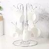 Kitchen Storage Cup Drying Rack 8 Hooks Dryer Bar Decor For Wine Glass Home Countertop