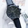 Wrist Watches for men 2023 mens Watches All dials work Quartz Watch High Quality Top Luxury Brand Chronograph Clock Iw Fashion leather Strap Montre de luxe Type five