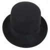 Berets Vintage Fedora Hat Victorian Age Short Brim Western Western Magicive Wersatile Top на ужин на открытом воздухе повседневная одежда