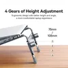 جهاز الكمبيوتر اللوحي يقف BASEUS LAPTOP STAND ALUMINIM Aluminium Alloy Portable Notebook Stand for MacBook Air Pro 10-17 '' Computer Bracket حامل الكمبيوتر المحمول 231109