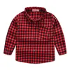 Kids Shirts Toddler Boys Shirts Spring Autumn Kids British Style Long-sleeved Shirts Cotton Plaid Print Shirts Children's Clothing 230410