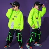 Stage Wear 2023Hip-Hop Dance Costume For Boys Green Jacket Hiphop Pants Jazz Street Performance Costumes Outfits DQS6284