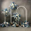 Party Decoration Wedding Props White Arch Stage Backdrop Frame Iron Artificial Flower Decorative Stand Balloon Anpassningsbar