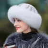 Berretti da donna invernali in pelliccia sintetica cosak stile russo cappello peloso bordato caldo e comodo cappelli per donna berretto soffice