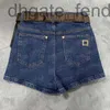 Damesshorts Designervrouwen mode denim broek met riem taille tas designer brief ladies short pant zomer jeans kleding tzq9