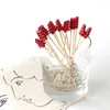 Fourchettes 100pcs Dessert de Noël Picks Fruits Cure-dents en bambou pour boissons Apéritifs Décoration de fête de mariage