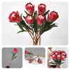 Fiori decorativi Flores Decori di fiori artificiali Simulazione Anthurium Finto casa Ornamenti finti Filo di ferro Bouquet Ufficio