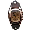 Wristwatches Women Quartz Watches Womage Fashion Ladies Square Vintage Rose Gold Head Womens Personalized Watch