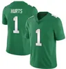 Kelly Green Jason Kelce Jalen Hurts Saquon Barkley Football Jersey AJ Brown Devonta Smith Bryce Huff Dawkins Nolan Jalen Carter Goedert Slay Jr Graham