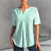 Blouses pour femmes Mode Femmes Évider 2023 Été Vintage Manches courtes Volants Tops Sexy Col V Dames Chemises