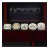 6 pezzi Lk Basket Bryant Team Champions Championship Ring Set con scatola di legno Trofeo Souvenir Uomo Donna Ragazzo Fan Brithday Regalo 2023 Ciao Dhsfg