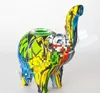 Elephant Silicone Hand Pipe Water Transfer Printing Glass Dish H=123mm 180pcs/ctn Bowl Dab Oil Rigs Glass Pipes Bong 487