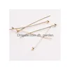 Pins & Needles 1000Pcs Lot Gold Sier Tone Rose Plated Metal Ball Head Pins 20Mm Ballpins Drop Delivery Jewelry Jewelry Findin Dhgarden Dhdfp