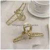 Hair Clips & Barrettes Sunflower Metal Hollow Out Geometric Hair Claw Ladies Elegant Accessories Cross Crab Bath Clip For Wo Dhgarden Dhwig