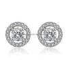 3 Colors Tra Shiny Round Studded White Stone Earrings Fl Diamond No Easy Aallergy Prong Zircon For Drop Delivery Dhgsu