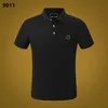 T-shirt slim fit da uomo di moda PP Fashion T-shirt estiva con strass manica corta girocollo maglietta teschi stampa top colletto streetwear polo top PP9011