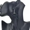 Orecchini pendenti UKEBAY Goccia a forma di volante per donna Gioielli viola Regalo Ragazza Designer Accessori per orecchie strani fatti a mano