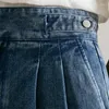 Jeans pour hommes Automne Tube droit Lâche Lavé Haute Qualité Casual Hommes Pantalon Qualité Double Pantalon Plissé Slim Fit Naples