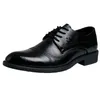 Zapatos informales para hombre, zapatos oxford con cordones de cuero genuino a la moda, zapatos de boda formales informales hechos a mano con estilo, zapatos para hombre