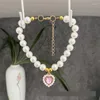 Halsbanden Mode Hart Kat Kraag Parelketting Sieraden Accessoires Huisdier voor Kittens Puppy's