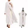 Ramadan Chiffon Open Abaya Dubai Vrouwen Eid Mubarak Kimono Abayas voor vrouwen Moslimjurken Islamkleding Kaftan Hijab Robe Jilbab