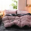 Bedding sets Twin Queen King Size Home Textiles Bedding Set Duvet Cover Thicken Flannel Duvet Cover Winter Warm Snow Fleece Sheet Pillowcases 231110