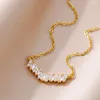 Colares de pingente de luxo brilhante cristal zircon gota colar para mulheres 18k banhado a ouro jóias bonito borboleta folha flor accessorie