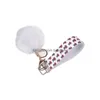 25 Stile Pu-Leder Schlüsselanhänger Pompom Schlüsselanhänger Obst Tierdruck Schlüsselanhänger mit Nachahmung Kaninchenhaar Schlüsselanhänger für Damen Taschen Decorat Dhj5S