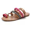 Sandal S Bohemian Summer Flats Female Casual Peep Toe Shoes Slip On Strappy Sandalias For Women 230411