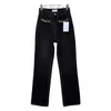 Jeans pour femmes Designer Xiaoxiangfeng CH Automne Nouvelle chaîne Pantalon en denim à jambe large Taille haute Lâche Show Tall et Slim Fit Style 3K6D