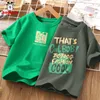 T shirts Children s Short Sleeved All Matching Pure Cotton Boys Summer Clothing Trendy Cool Casual T shirt 230411