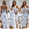 Fashion-Womens Summer Boho Maxi Long Dress Evening Party Beach Chain Dresses Sundress Floral Halter Dress Summer