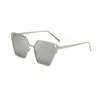 Solglasögon överdimensionerade kvinnor män metall fyrkantiga solglasögon brun svartrosa lins nyanser uv400 damglasögon lågt pris