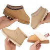 Crianças Criança Uggskid Tasman II Chinelos Tazz Sapatos de Bebê Pele de Castanha Slides Pele de Carneiro Shearling Clássico Ultra Mini Bota Mules de Inverno Slip-on Lã Little Big YU115