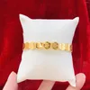 Bangle Dubai Bride Wedding Flower Jewellery Lady Copper Gold Plated Bracelets For Woman Accessories Festival Gift Party