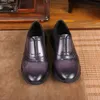 Berluti High End de cuero zapatos de cuero de cuero Negocio cómodo caminando a mano puro colorante hecho a mano 3BVC