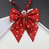 Шея галстуки Женщины Dot Print Bowknots Bow для банка El Business Dress Frort Formts Рубашки для школьной одежды декор моды модные аксессуары