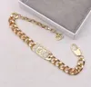 10style Luxury Desinger Brand Lettera Braccialetti in oro per bracciali da donna Placcato in oro 18 carati con strass di cristallo Bracciale con perle Catena a maglie Regali Accessori per gioielli