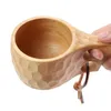 Tasses tasse en bois écologique tasse avec poignée Portable traditionnel léger café pour cuisine pique-nique voyage en plein air CampingMugs