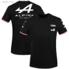 Herr t-shirts 2023 F1 Team Formel One T Shirt Men's Sale Racing Alpine Blue Sleeve 3D Printing Loose Sathable Summer Outdoor Sports 3M411 3M411