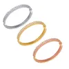 Vendas diretas de fábrica de pulseira de jóias moda simples Platina Bracelet Mulheres Dubai Cristal Stone Christmas Gift