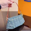 Denim Crossbody Bags Women Cross body Canvas Bag Designer Luxury Lady Shoulder Hobo Handbag TFlower Underarm Cowboy Bag